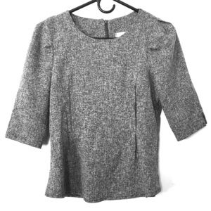 Tweed Peplum Top